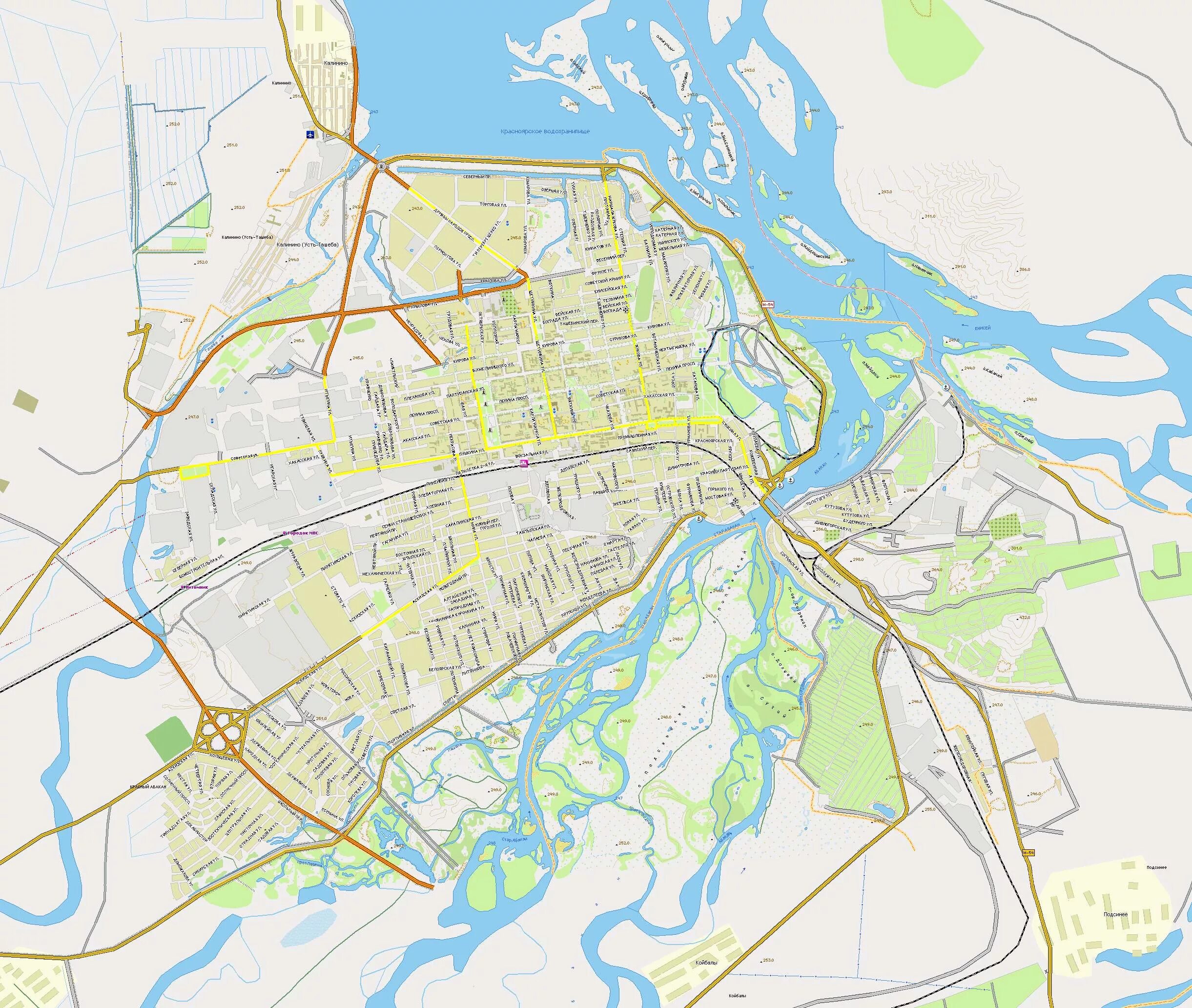 абакан время карта