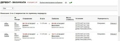 Расписание поездов рязань махачкала