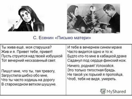Стихотворение есенина ты жива еще моя старушка