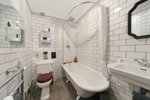 Ванная панелями кирпич