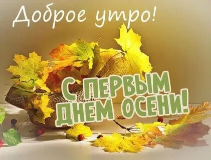 1 сентября первый день осени доброе утро