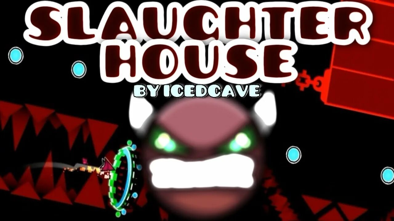 Slaughterhouse geometry. Slaughterhouse 100 geometry dash. уровень геометрии даш slaughterhouse old. геометрия даш slaughterhouse. уровень slaughterhouse geometry dash.