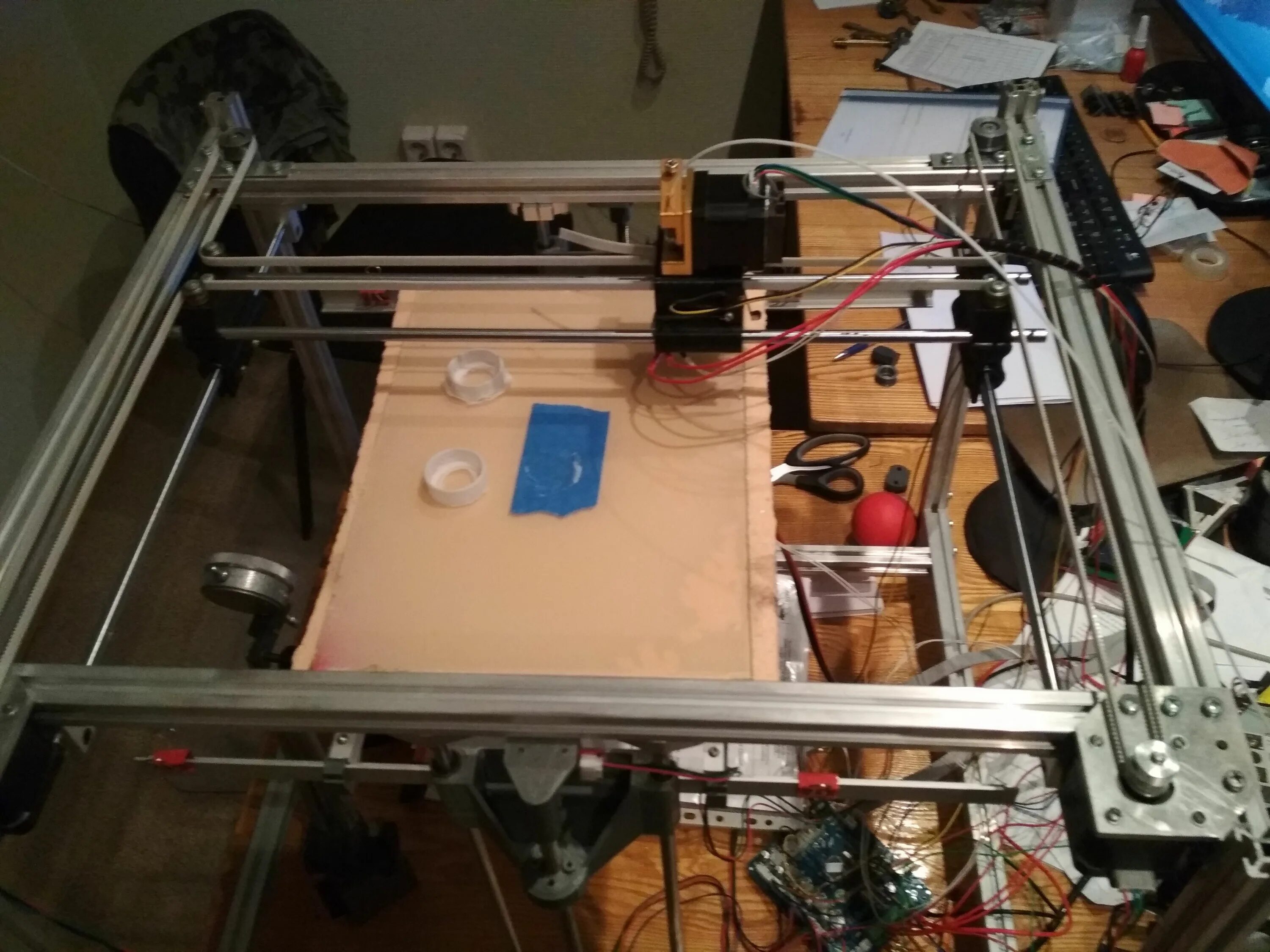 Старый принтер Prusa. Самодельный 3d принтер из сервомашинок. 3д принтер на мебельных направляющих своими руками. 3д принтер переделка под шпиндель.