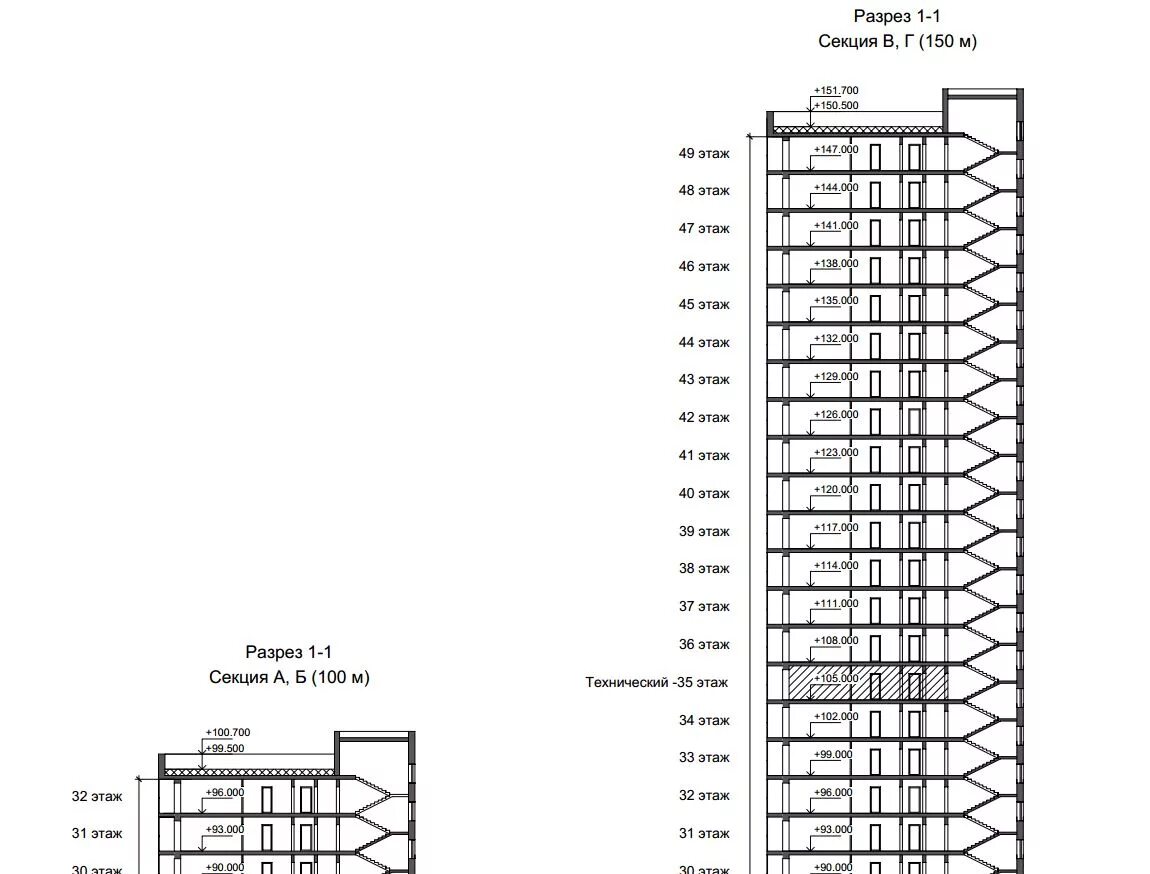 Технический этаж разрез. Высота технического этажа в общественных зданиях. Высота технического этажа разре. Высота технического этажа в жилых зданиях.