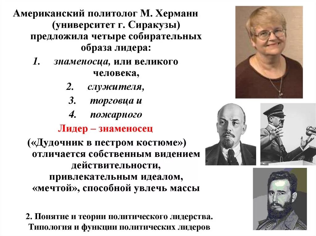 5 качеств политического лидера. Качества политического деятеля. Типология политических лидеров Херманн. Качества политического лидера. Функции политического лидера знаменосец.