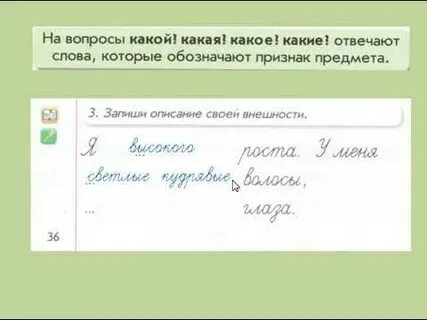 Слова которые обозначают признак предмета 1