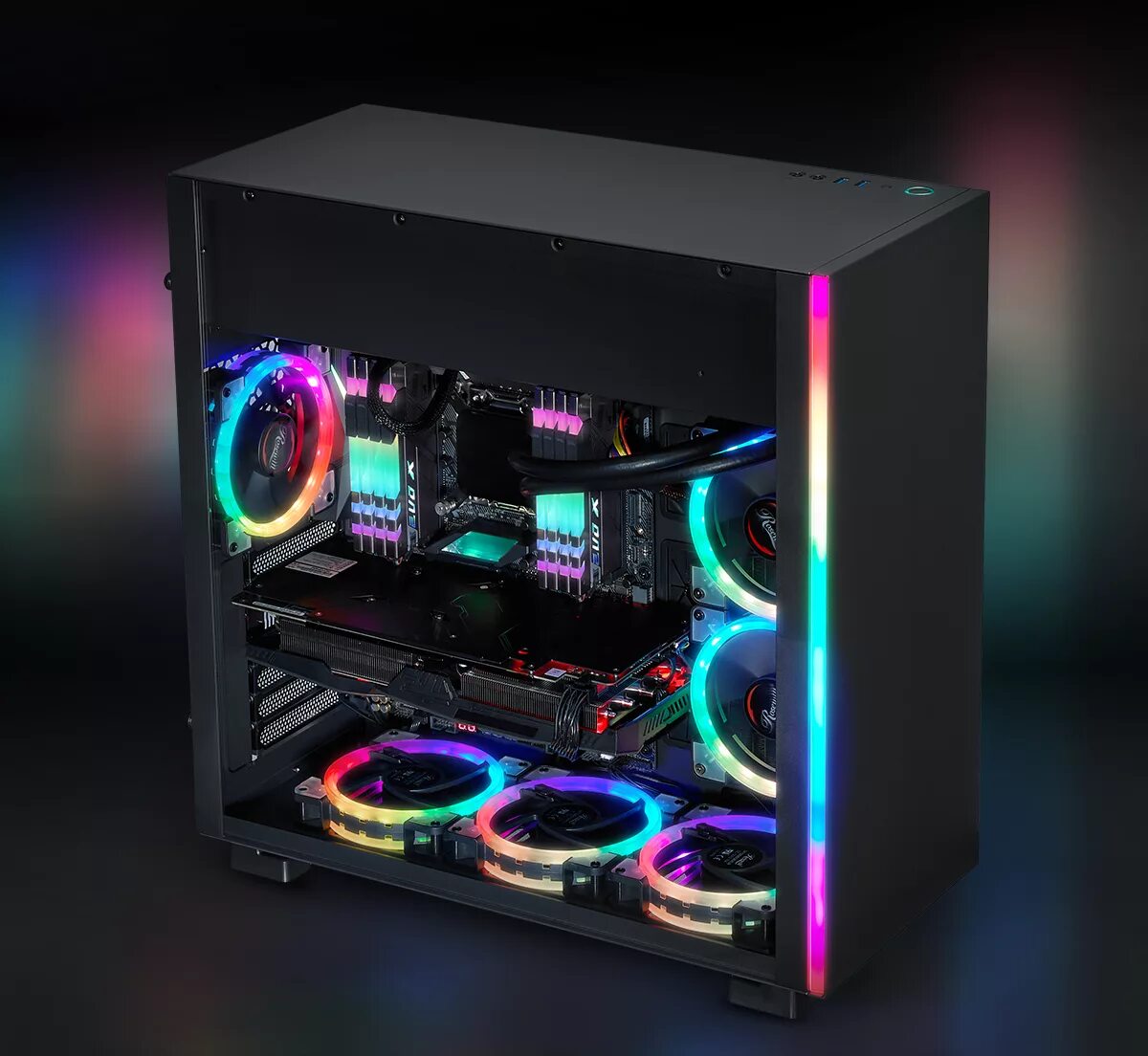 Игровой корпус Rosewill Prism s500. Rosewill системный блок. РГБ корпус для ПК. Корпус с РГБ подсветкой.