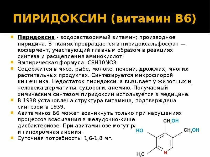 Для пиридоксина (витамина в6) характерно. Витамин б6 пиридоксин. В 6 пиридоксин формула. Производные витамина в6 препараты.