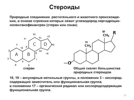 Стероиды виды