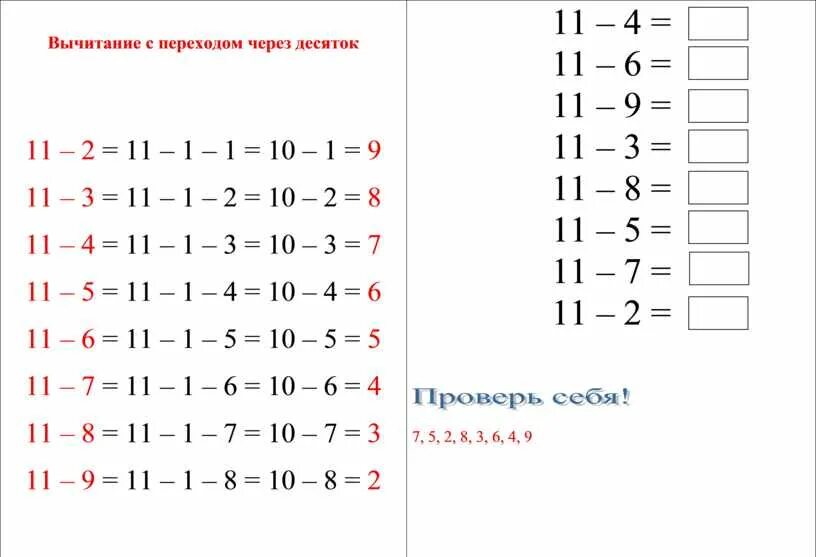 Таблица сложения с переходом через десяток. Сложение и вычитание через десяток 1 класс школа России. Таблица сложения в пределах 20 с переходом через десяток 1 класс. Сложение с переходом через десяток 1 класс.