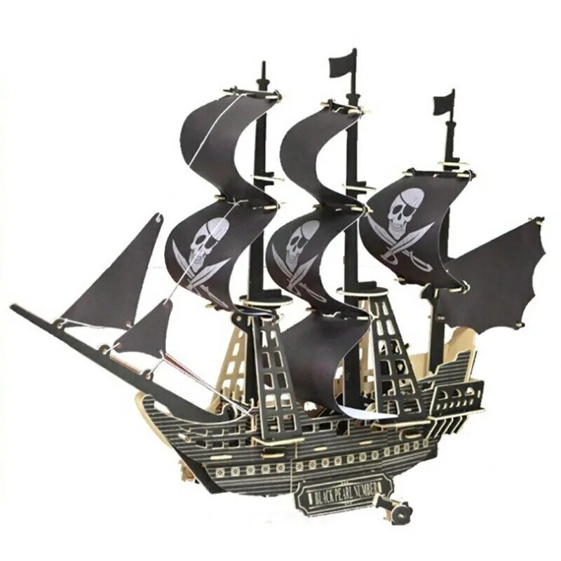 3д пазл корабль. Сборная модель корабля черная жемчужина. Модель корабля черная жемчужина из дерева. Головоломка корабль. Кубик фан корабль.