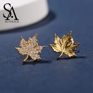 Серьги кленовый лист