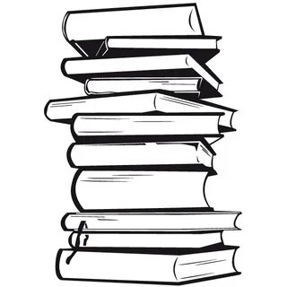 Стопка книг раскраска