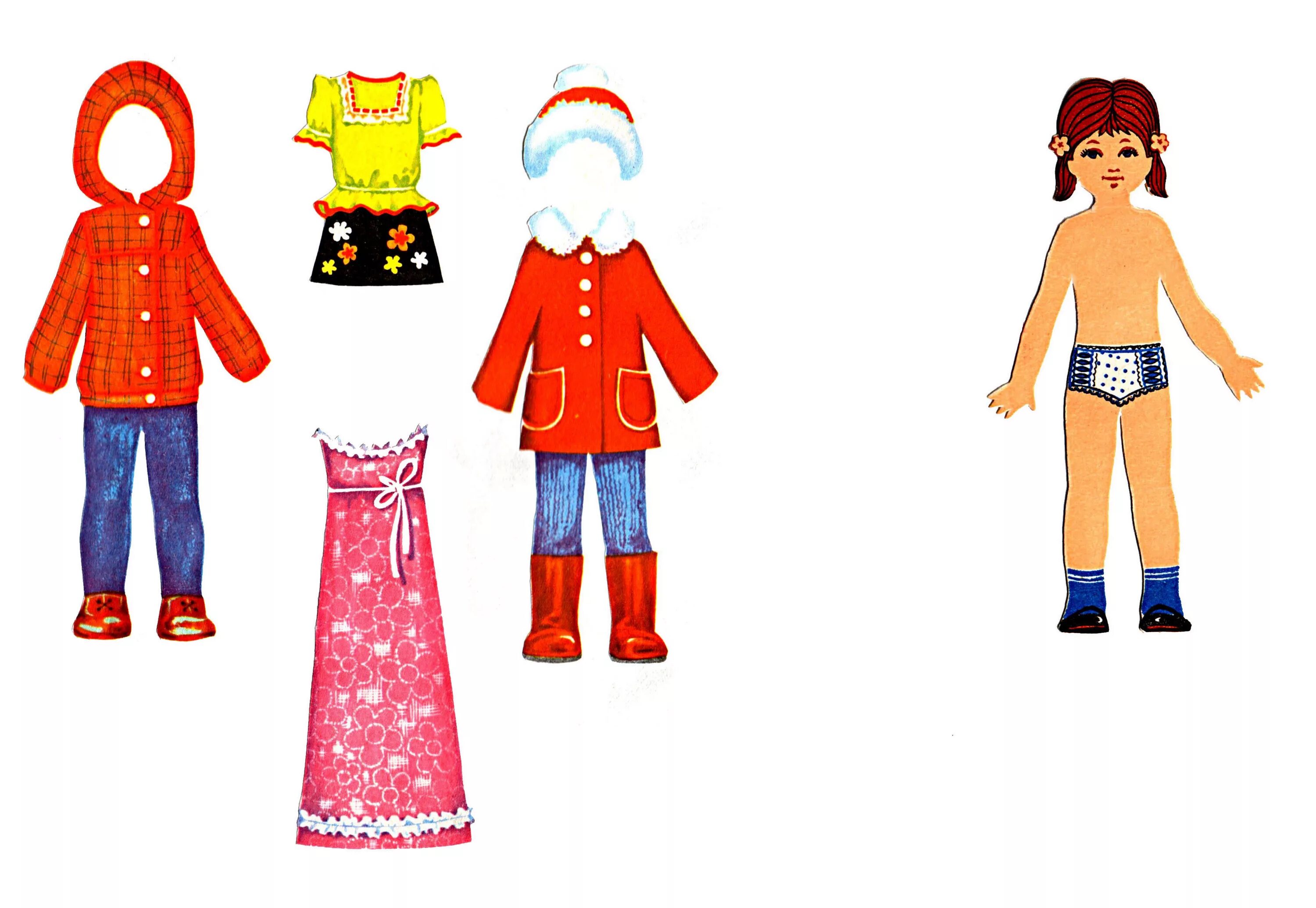 Бумажная кукла Машенька СССР. Бумажные куклы с одеждой. Кукла с одеждой для детей. Кукла для одевания.
