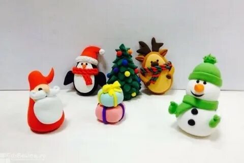 Елочные игрушки из мягкого пластилина