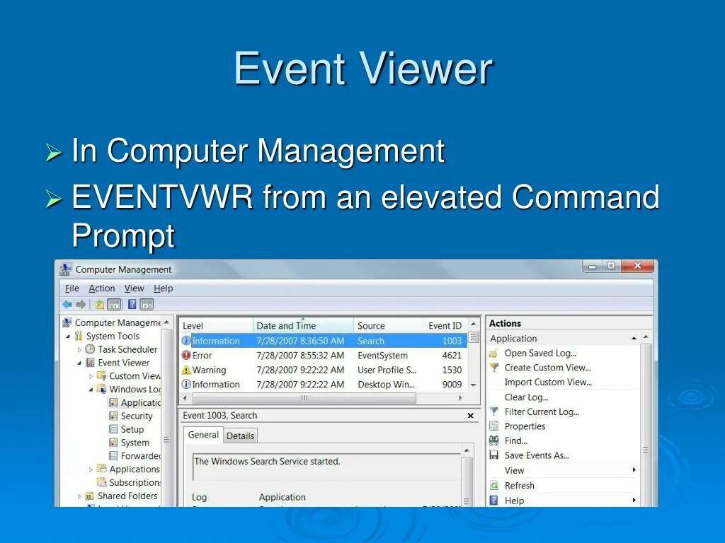 Windows event viewer. Event viewer работа .. Computer Management cmd. Event viewer картинки для презентации.