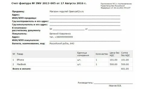 Форма оплаты аренды