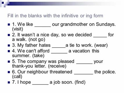 Sentences with blank