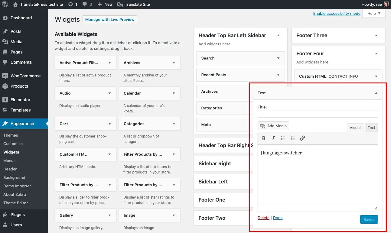 Languages plugin