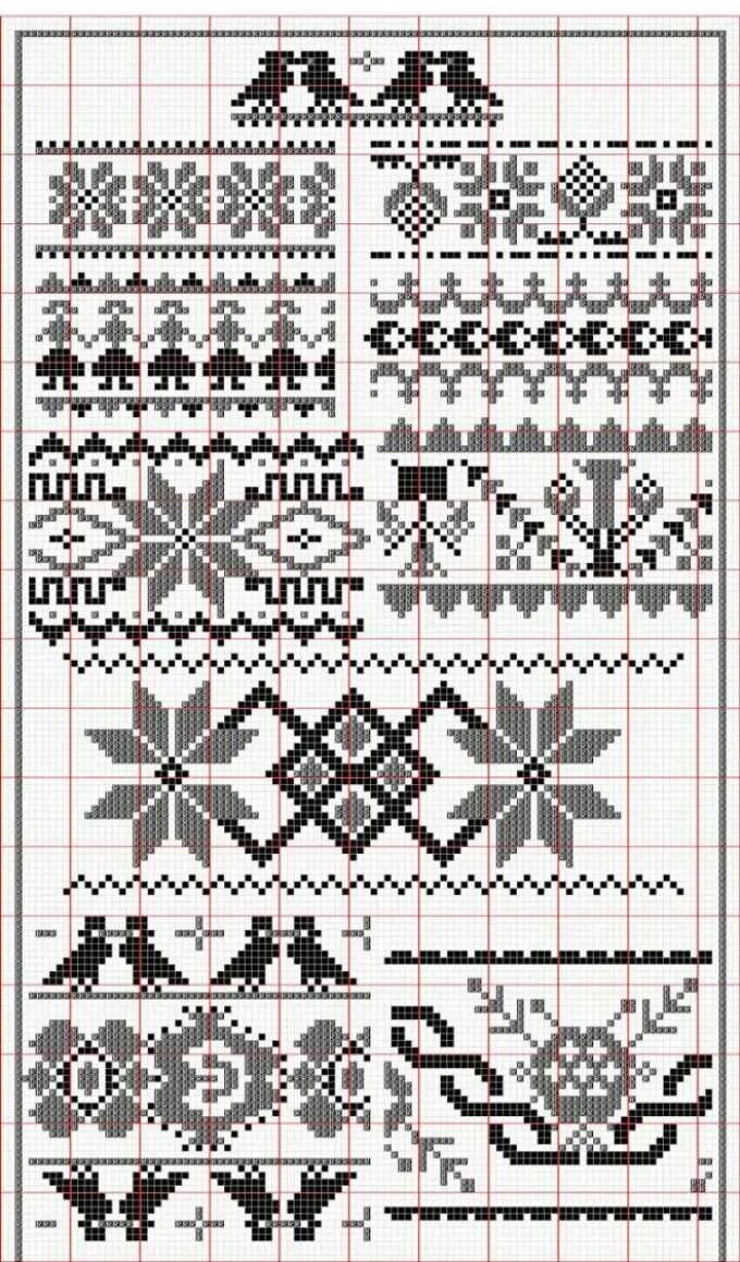 Скандинавские узоры. Скандинавские орнаменты для вязания. Жаккардовые узоры. Норвежские узоры. Вязание скандинавский узор.