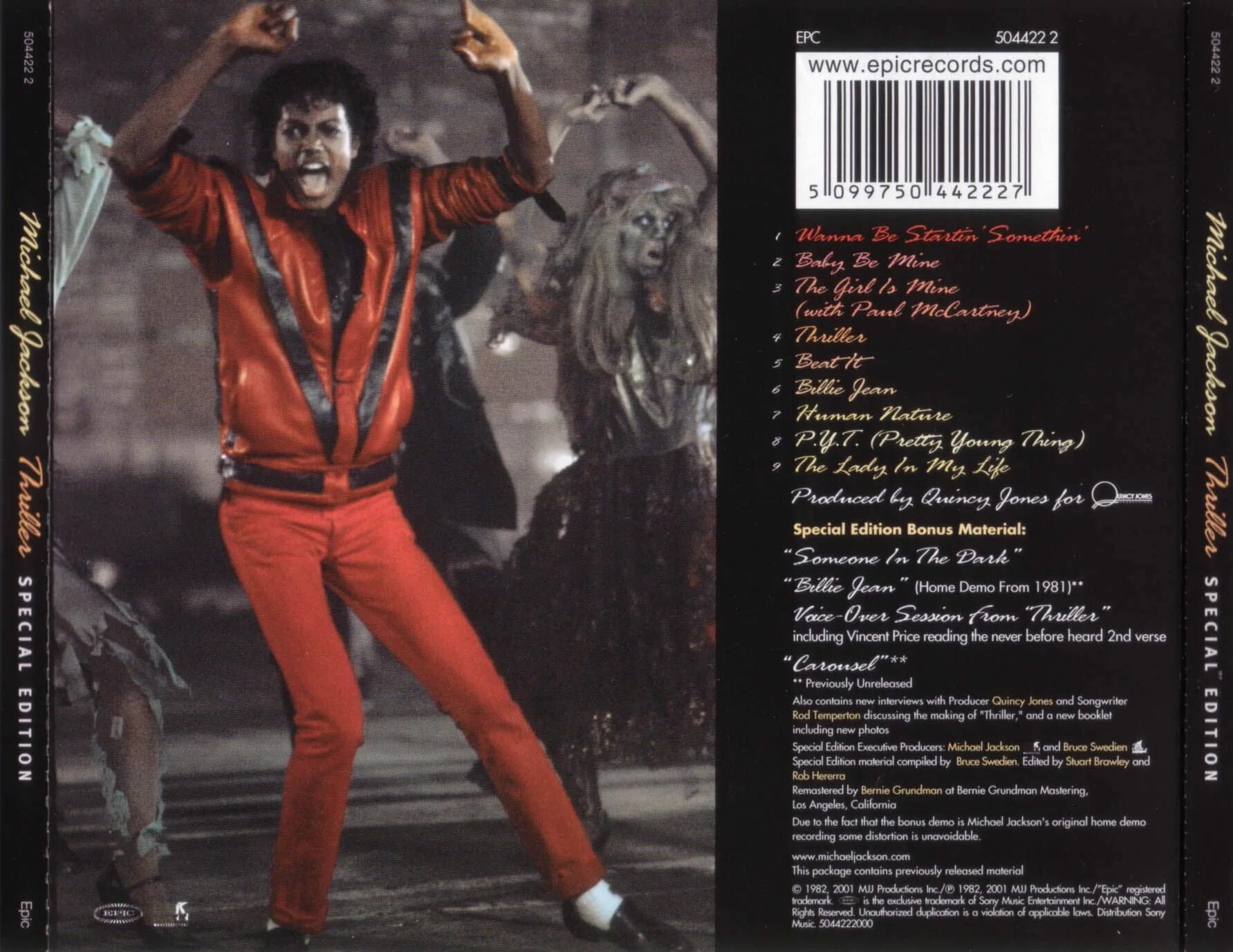 Michael Jackson Thriller 1982 обложка. [2001] Michael Jackson - Thriller (Special Edition). Michael jackson альбомы