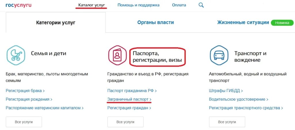 Госуслуги жизненные ситуации. Категории услуг на госуслугах.