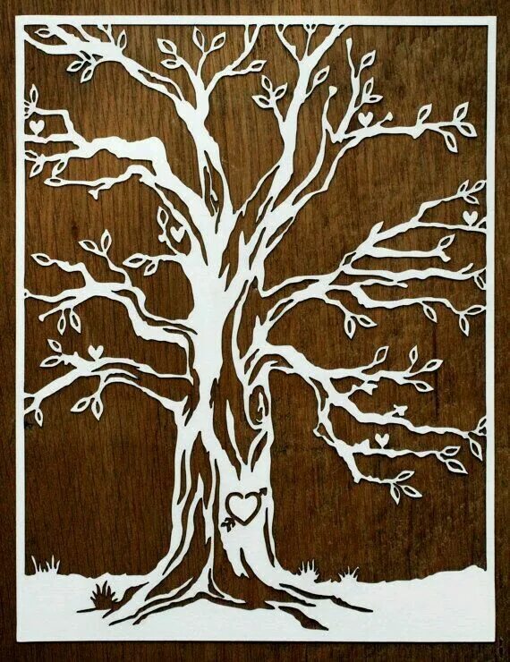 Alberi di autunno, Albero di cartone, Modelli di albero