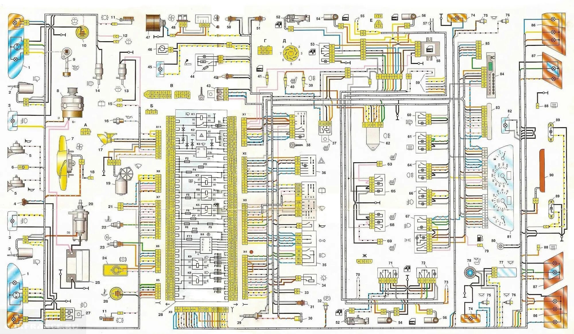 Схема проводки ваз 2114 инжектор. Схема проводки ваз 2113 инжектор 8 клапанов. Электрическая схема ваз 2115 инжектор. Схема электропроводки ваз 2115 инжектор. Схема электрооборудования 2114 инжектор.