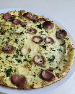 Омлет с сосисками