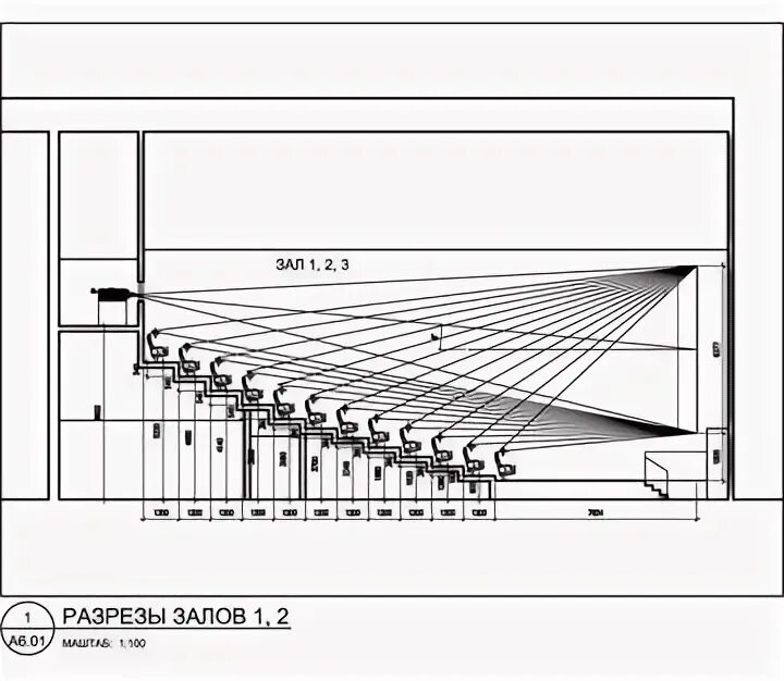Актовый зал нормы проектирования разрез. Разрез актового зала чертеж. Разрез зрительного зала. Оазреззрительного зала. Высота актового зала