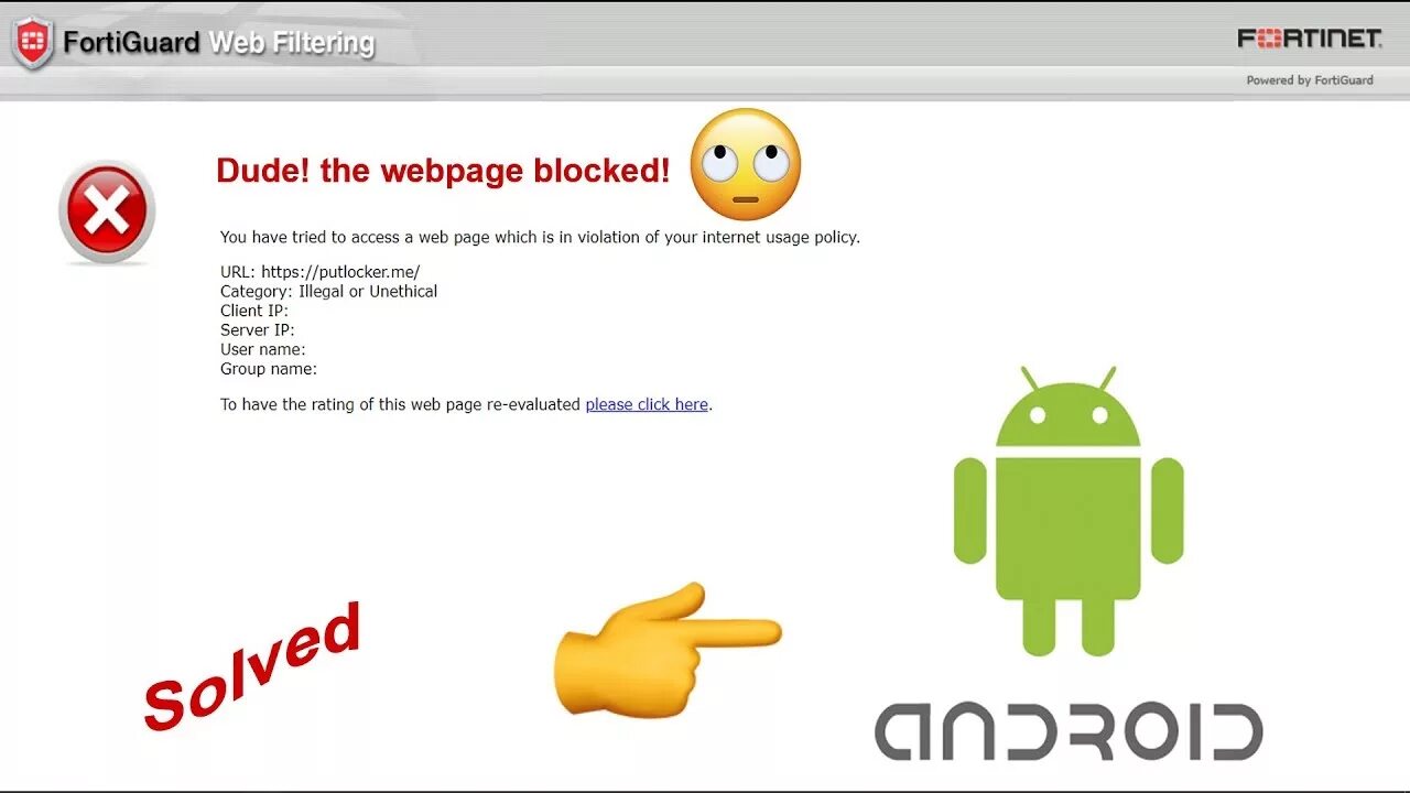 Blocking sites android