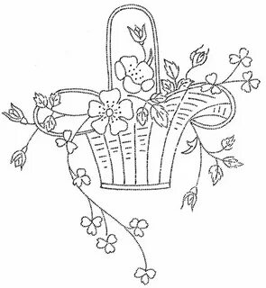 Корзина с цветами шаблон