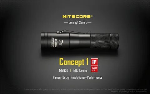 Nitecore Concept 1 1800 Lumen LED Compact Flashlight & 2x IMR3100 Batte...