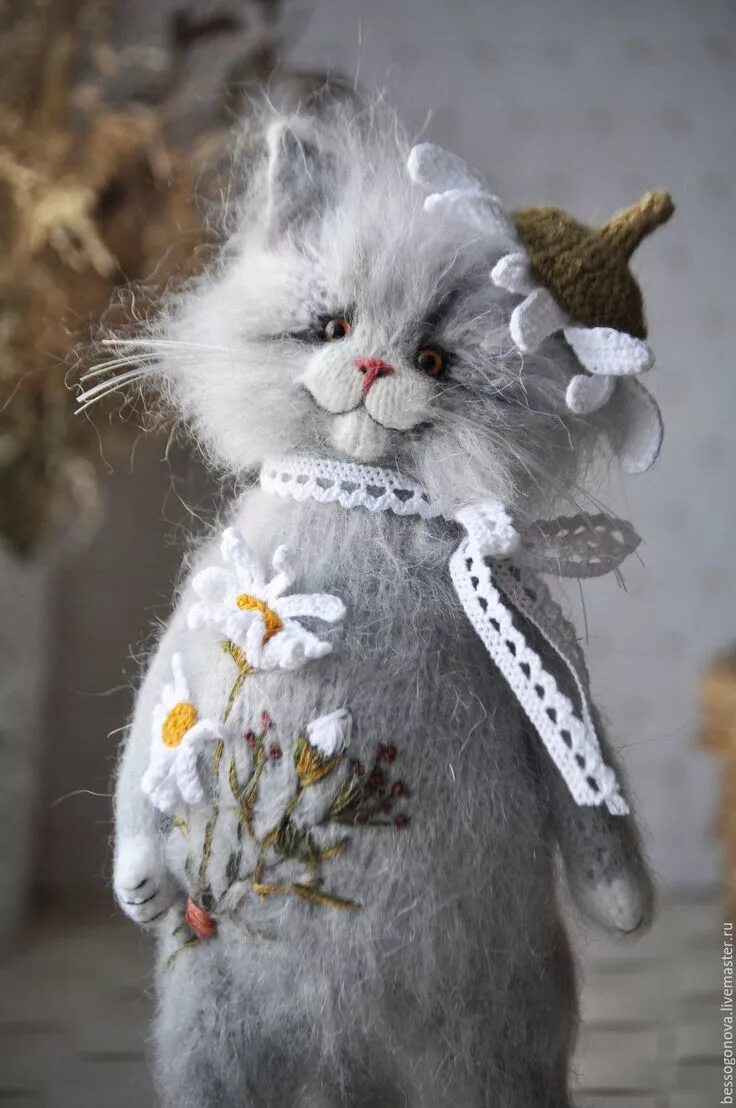 механический котенок игрушка. валяние игрушек. куклы надежды соколовой. валяные игрушки. ольга бессогонова куклы.