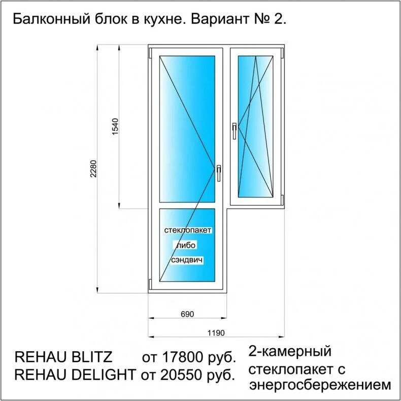 Размеры балконных