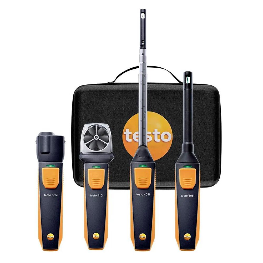 Набор testo. Смарт-зонд термоанемометр testo 405i. набор смарт зондов testo. testo 410i - смарт-зонд для вентиляции. измеритель комбинированный testo 405.