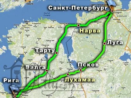 Расстояние до границы латвии
