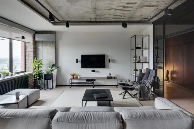 Стеллажи в интерьере 2018-2019 Loft design, Interior design, Loft interiors