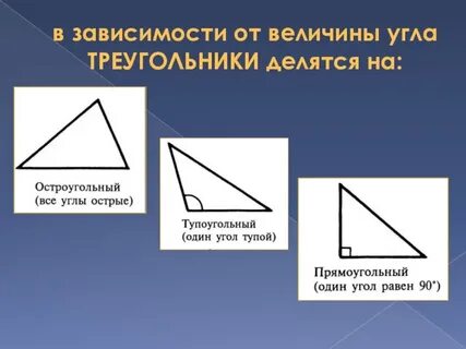 Определите величины углов треугольника