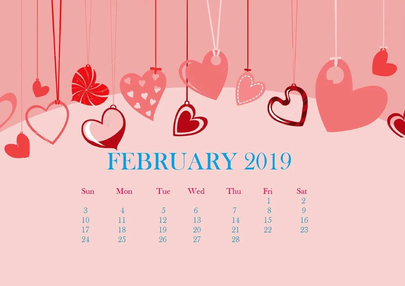 February календарь. February 2019. Февраль 2019 календарь.