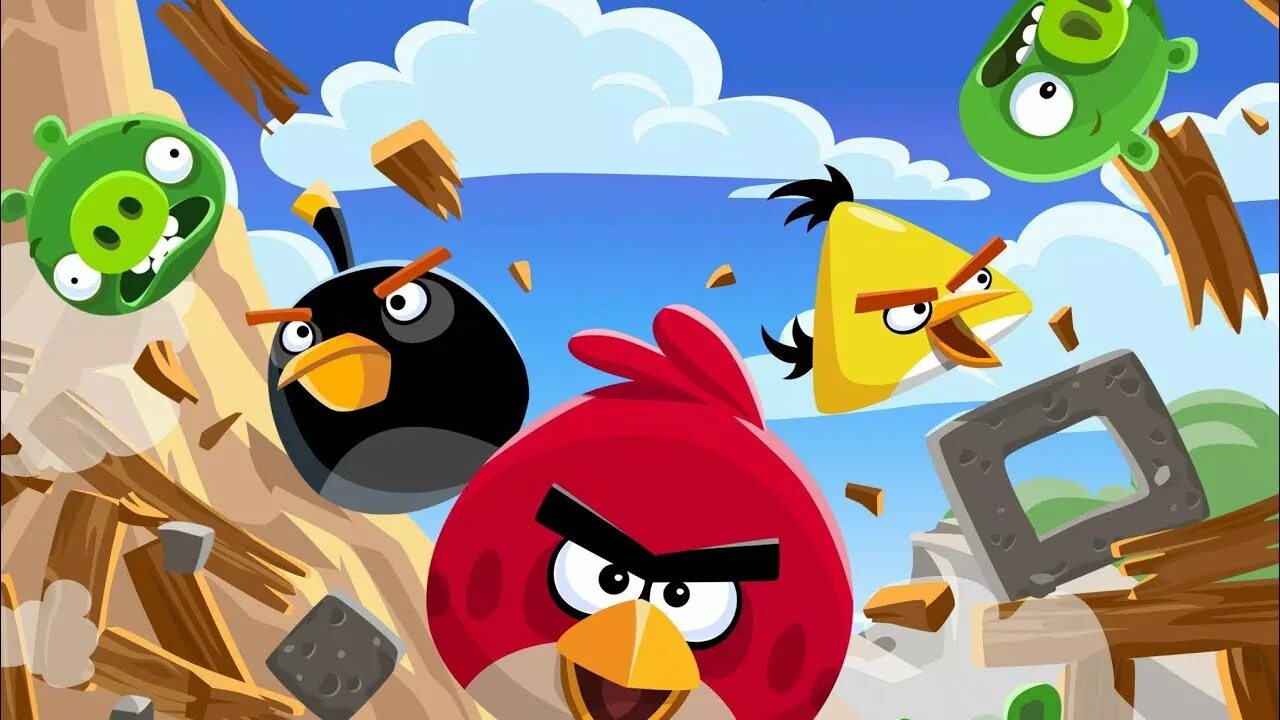Angry Birds 1 игра. Энгри бердз первая игра. Игра Angry Birds Классик.