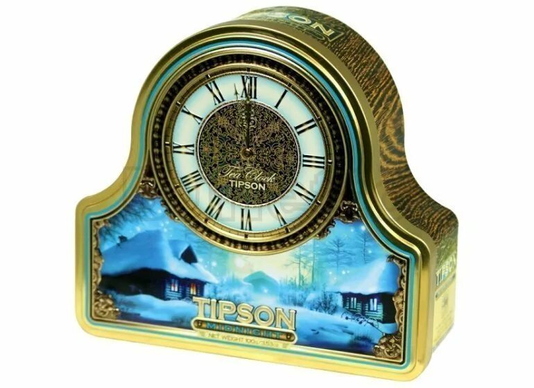 Купить чай часы. Tipson. Tipson Tea Clock. Чай зеленый Tipson Emerald Dream time. Чай Типсон зеленый с лимоном в жестяной банке 50 г..