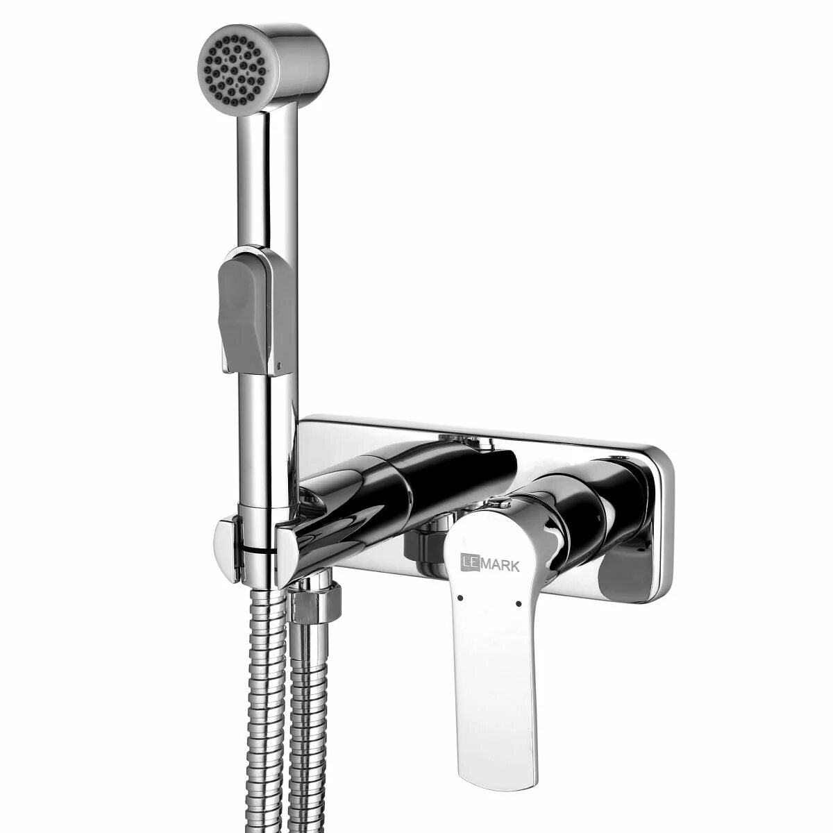 Смеситель для биде настенный с гигиеническим. Смеситель lemark plus grace lm1519c. смеситель lemark plus grace lm1519c с гигиеническим душем встраиваемый хром. lm1519c &quot;плюс грейс&quot; смеситель с гигиеническим душем, встраиваемый, хром.