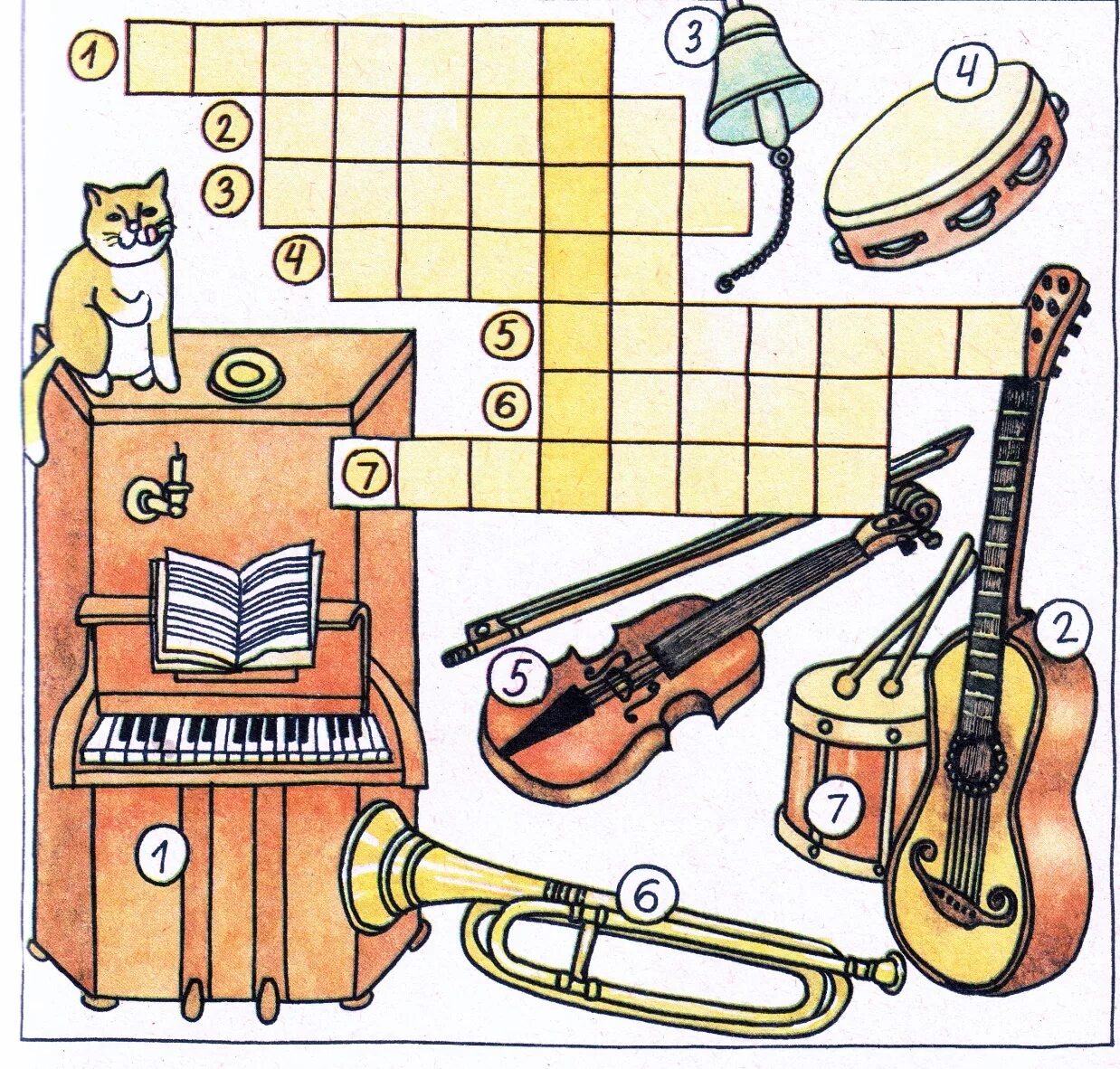 Музыка для первого класса. Музыкальные кроссворды для детей. Музыкальный кроссворд для малышей. Музыкальные инструменты задания. Кроссворд музыкальные инструменты для детей.