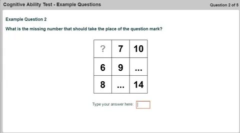 Test and the number of