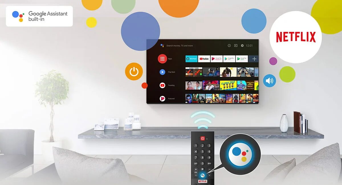 Смарт телевизор. Google ассистент телевизор. Телевизор с голосовым помощником. Google Assistant Android TV.