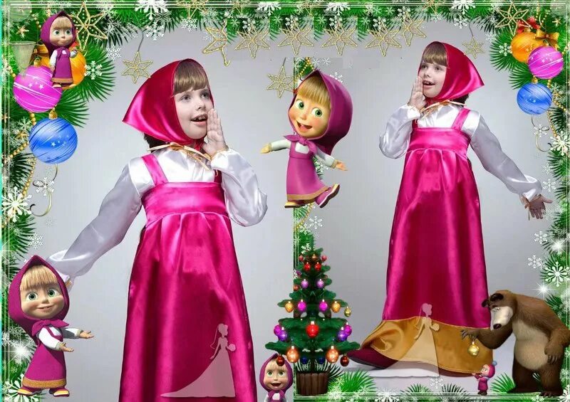 Костюм маши из мультфильма маша и медведь. Карнавальный костюм "маша". Маша в платье. Маша в новогоднем костюме. Дети в костюме маши.