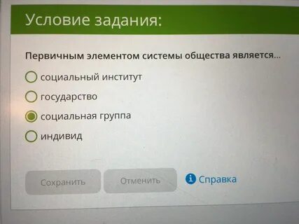 Первичным элементом системы является
