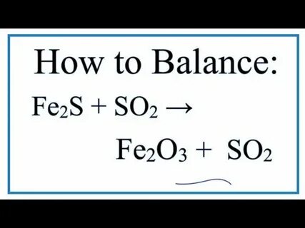 Fes2 o2 электронный баланс
