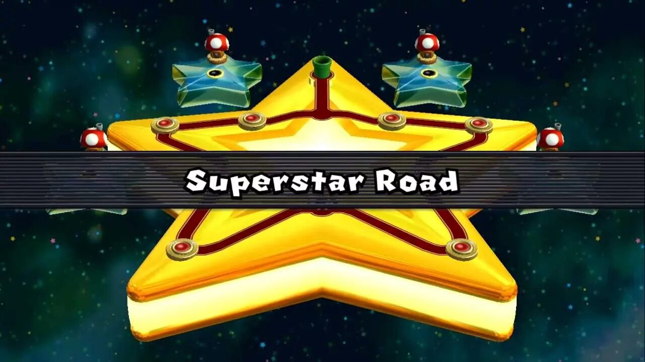 Super new песня. Super Mario Star Road. World 9 New super Mario Bros u. Роуди суперстар. New super Luigi u.